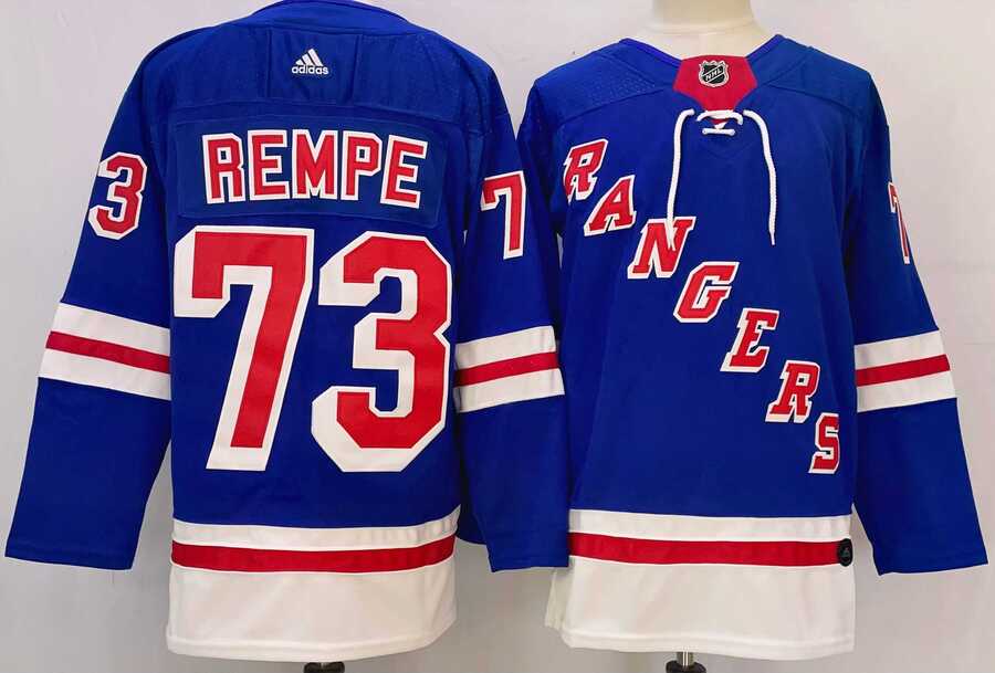 Men%27s New York Rangers #73 Matt Rempe Royal Stitched Jersey->florida panthers->NHL Jersey
